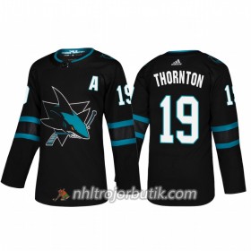 Män Ishockey San Jose Sharks Tröja Joe Thornton 19 Alternate Adidas 2018-19 Authentic